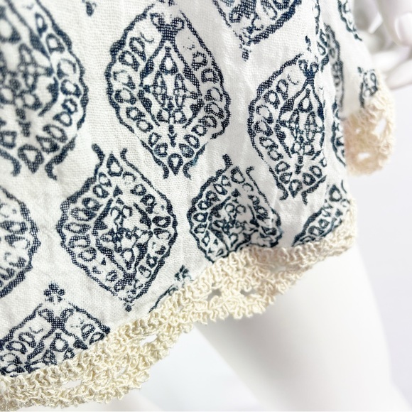 Eberjey Women's White Damask Print Kaftan Tunic Cover Up Size S/M - Picture 5 of 9